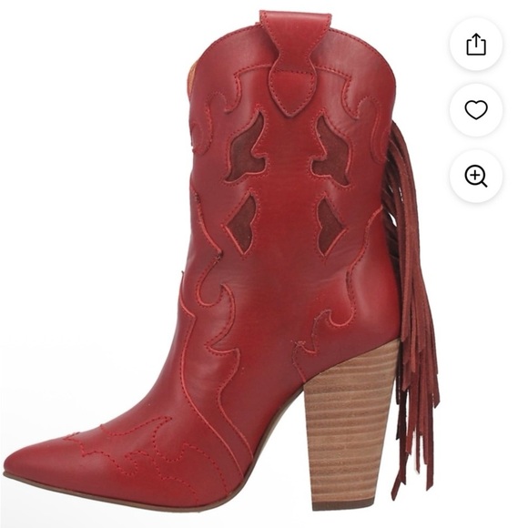 Dingo Lady's Night Pointed Toe Fringe Boots NWT - Picture 6 of 6